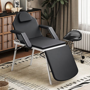 HOMCOM 3 Section Adjustable Massage Table Beauty Bed for Spa Lash