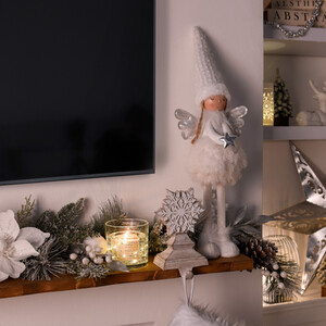 White and Silver Standing Fairy