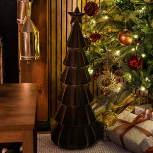 Flocked Christmas Tree with Star