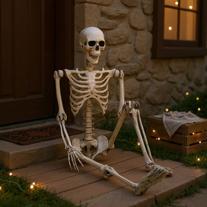Halloween Realistic Skeleton Prop Decoration with Posable Joints