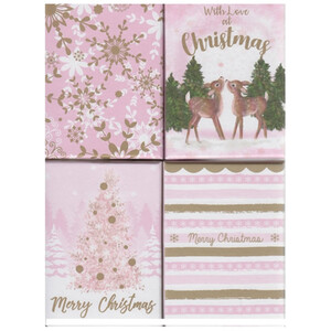 4 Small Blush Pink Gift Boxes