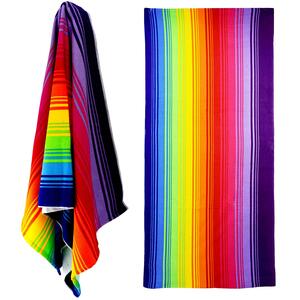 Rainbow Design Microfibre Beach Towel Quick Drying Sand Free