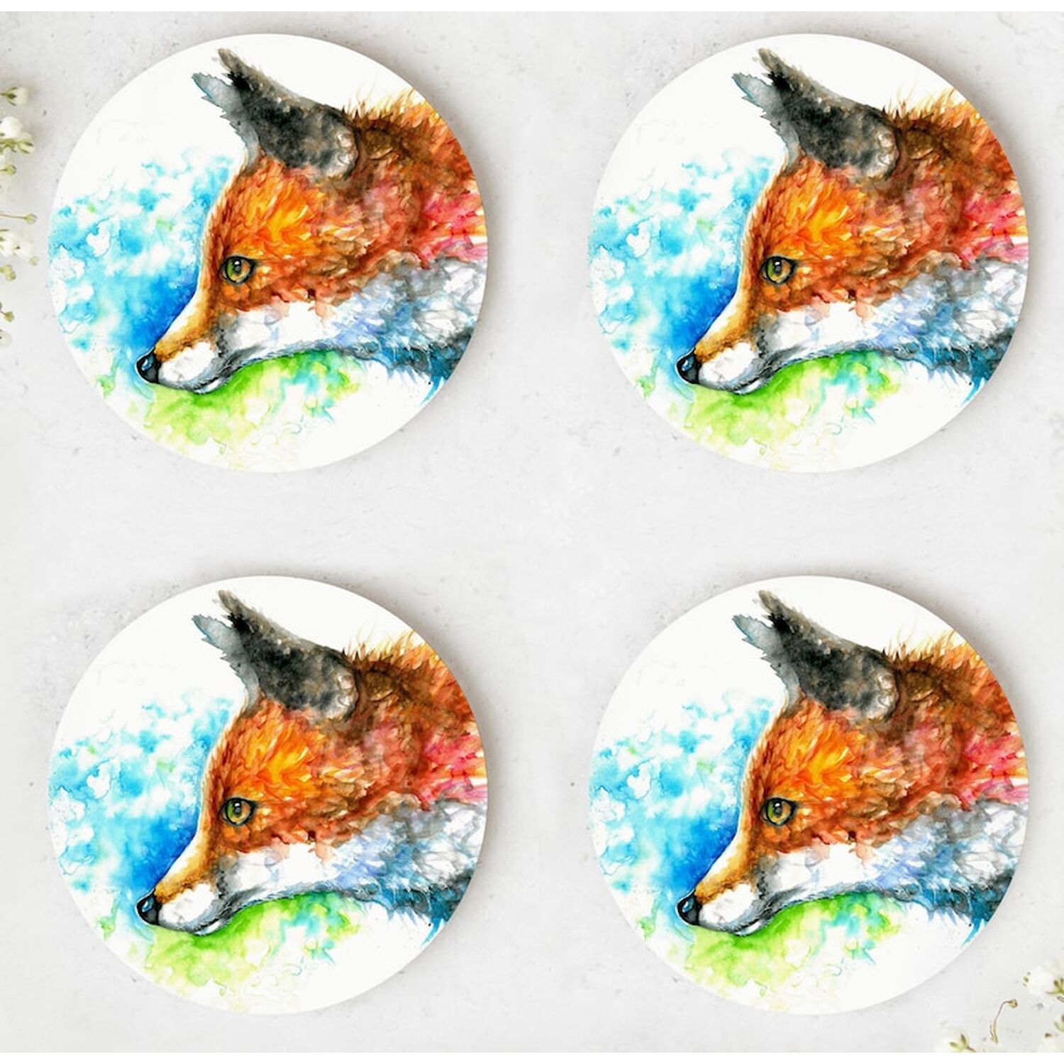 Image of Fox Coasters - Brown