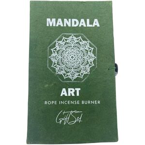 Rope Incense and Plated Holder Set Mandala Flower