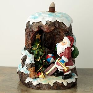 Christmas Santa's Grotto Backflow Incense Burner MultiColor