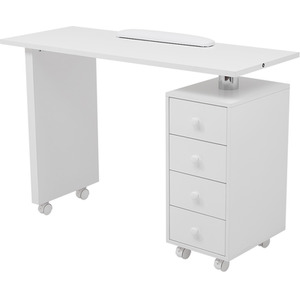 4 Drawer Manicure Table with Wheels