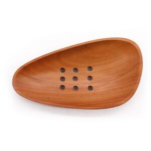 Classic Mahogany Soap Dishes with Drainage