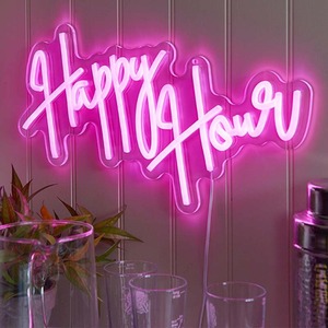 Happy Hour Neon LED Wall Art Sign