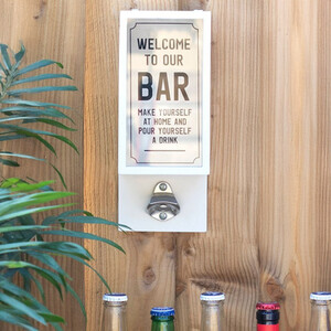 Grey Garden Bar Bottle Opener Plaque