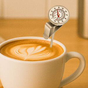 Milk Frothing Thermometer With Clip and Analogue Dial 16cm