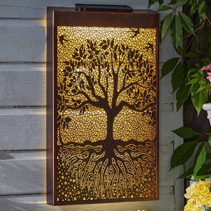 Garden Solar Tree of Life Wall Art Light