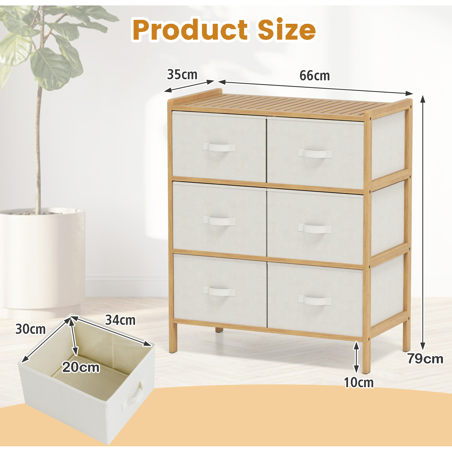 Modern Chest Of Drawers - Natural And Grey