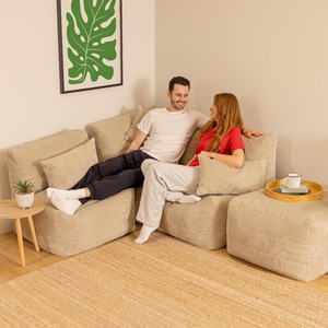 4pcs icon Noa, 1x Corner, 2x Recliner, 1x Slab, Jumbo Cord