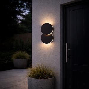 Eglo Pedersano Outdoor LED Wall Light, Black, TriColour CCT, IP44