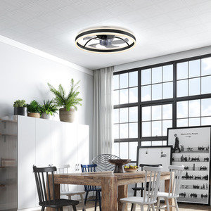 HOMCOM Ceiling Fan with Light and Remote, 3 Colour Temperatures, 50cm