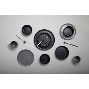 Modern Retro 16 Piece Matte Silver Cutlery Set