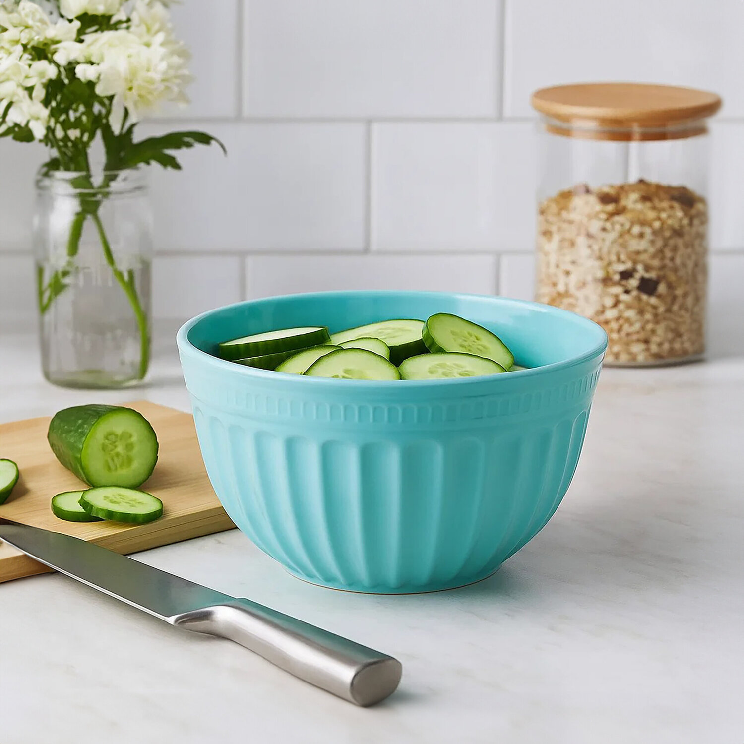 Alden Melamine Small Green Mixing Bowl - Green