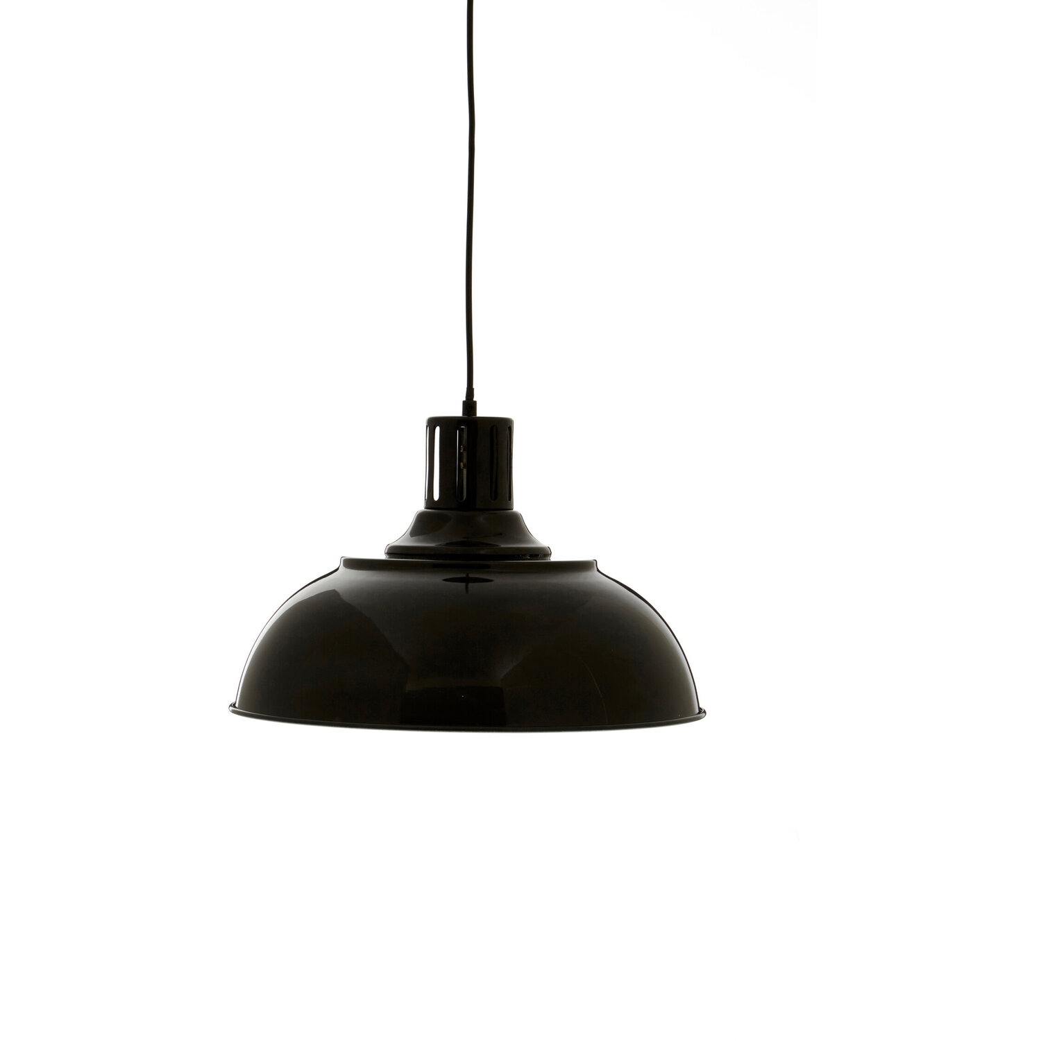 Interiors By Premier Brook Black Metal Pendant Light - Black