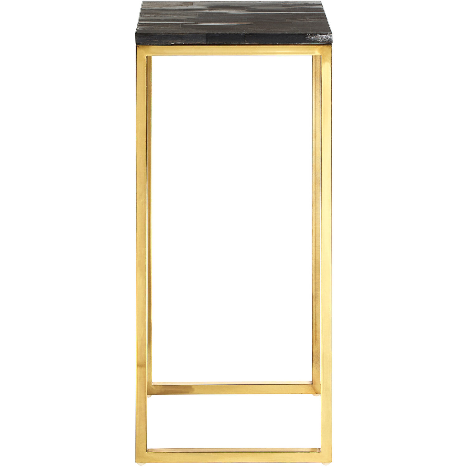 Fifty Five South Relic Dark Petrified Wood Pedestal Table - Gold