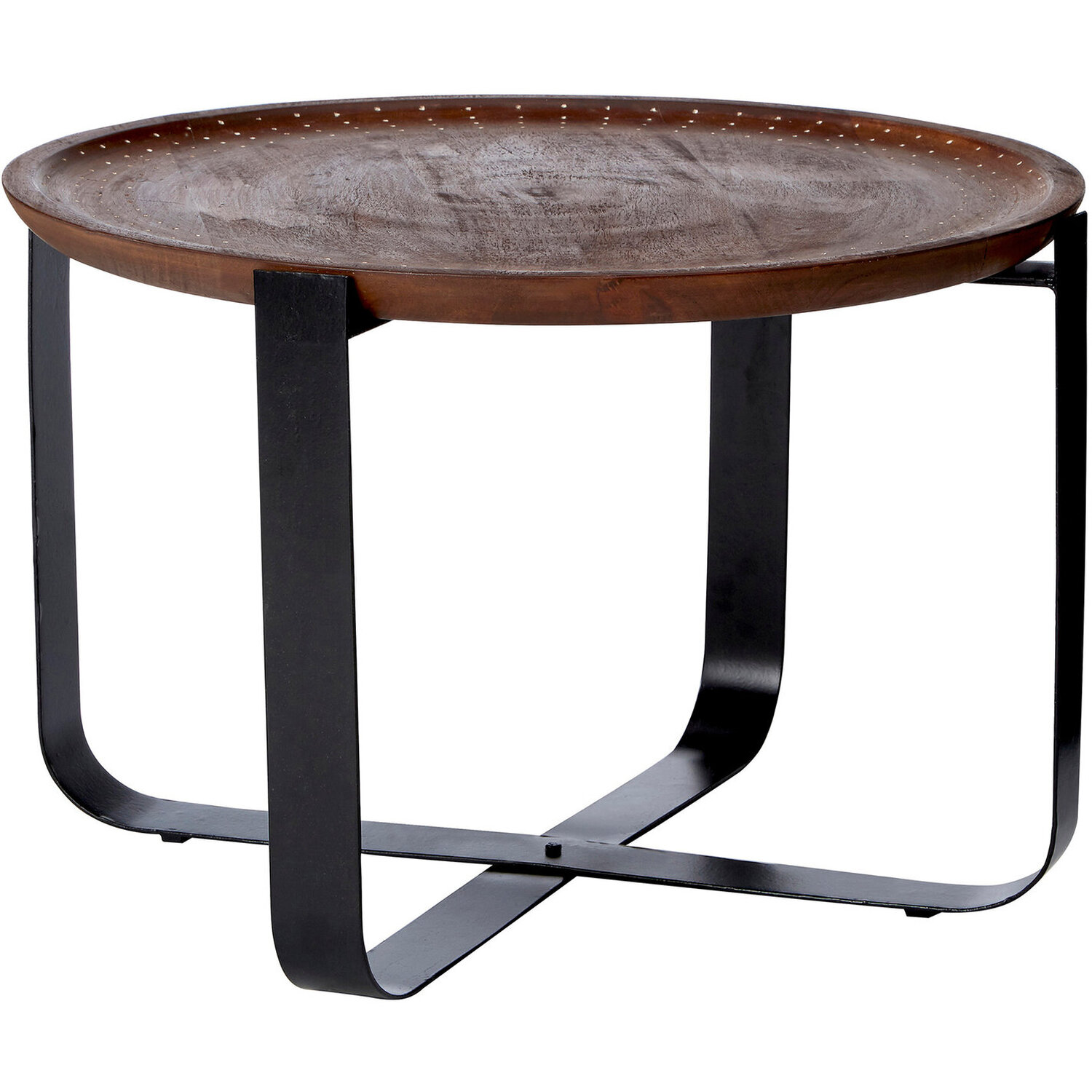 Templar Mango Wood Round Side Table - Brown