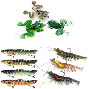 Soft Fishing Lures Swimbait Frog Shrimp or Fish Bait