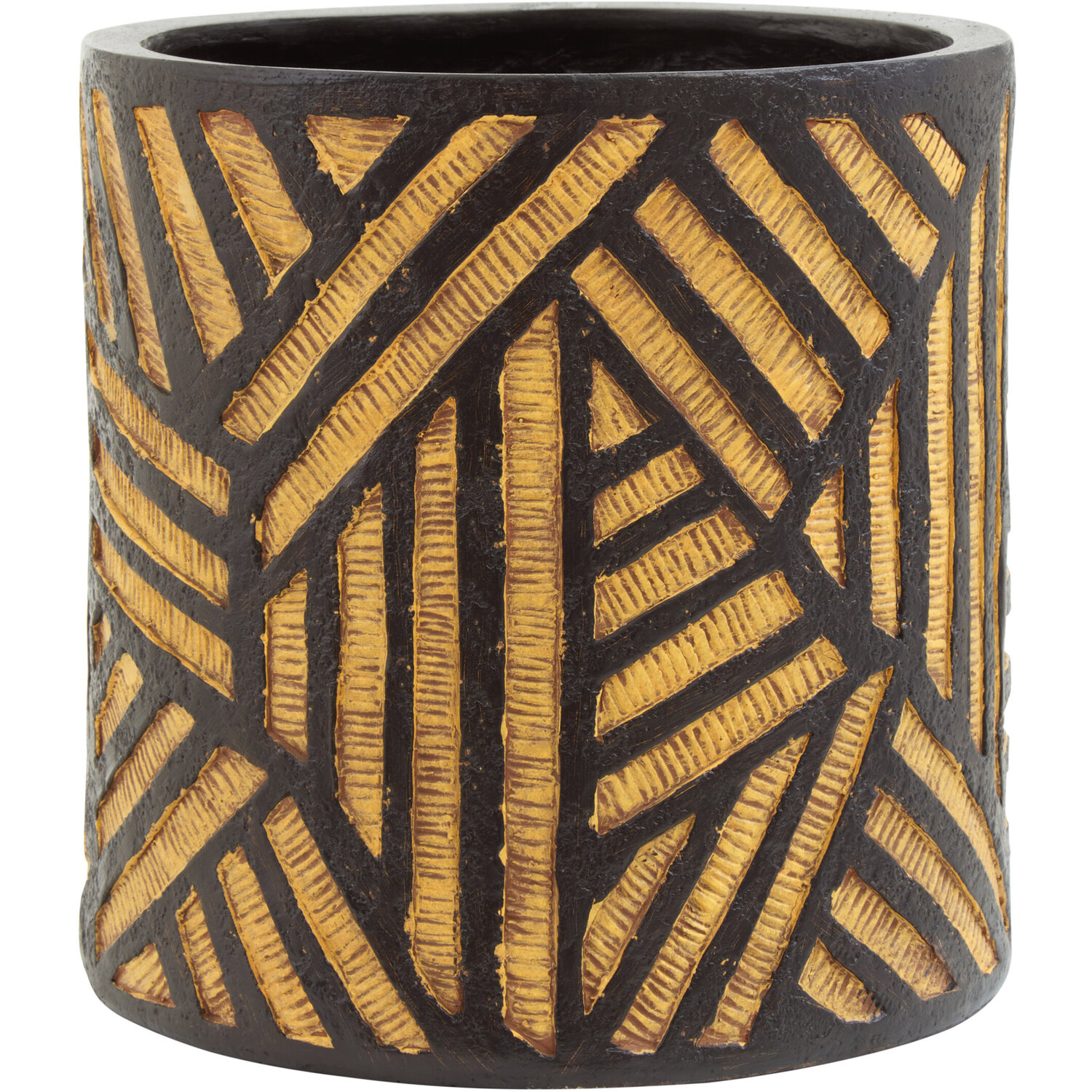 Darnell Natural And Black Planter - Black