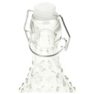 1L Clear Dotted Design Glass Swing Lid Bottle - Set of 6