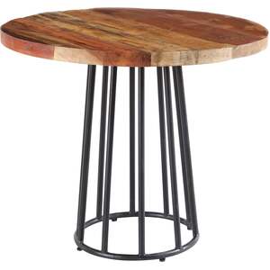Seattle Reclaimed Wood Round Dining Table with Metal Hairpin Base