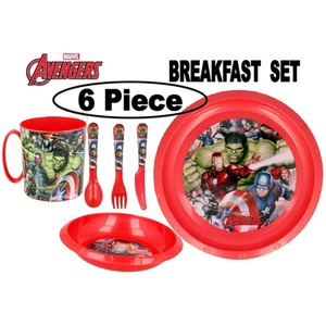 6 Piece Marvel Avengers Breakfast Set