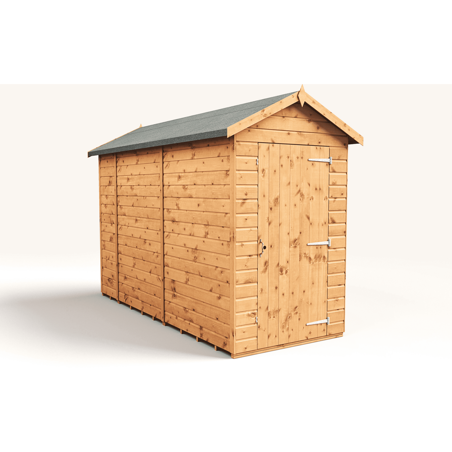 Empire 4x10 Modular Apex Garden Shed with a Single Door - Brown