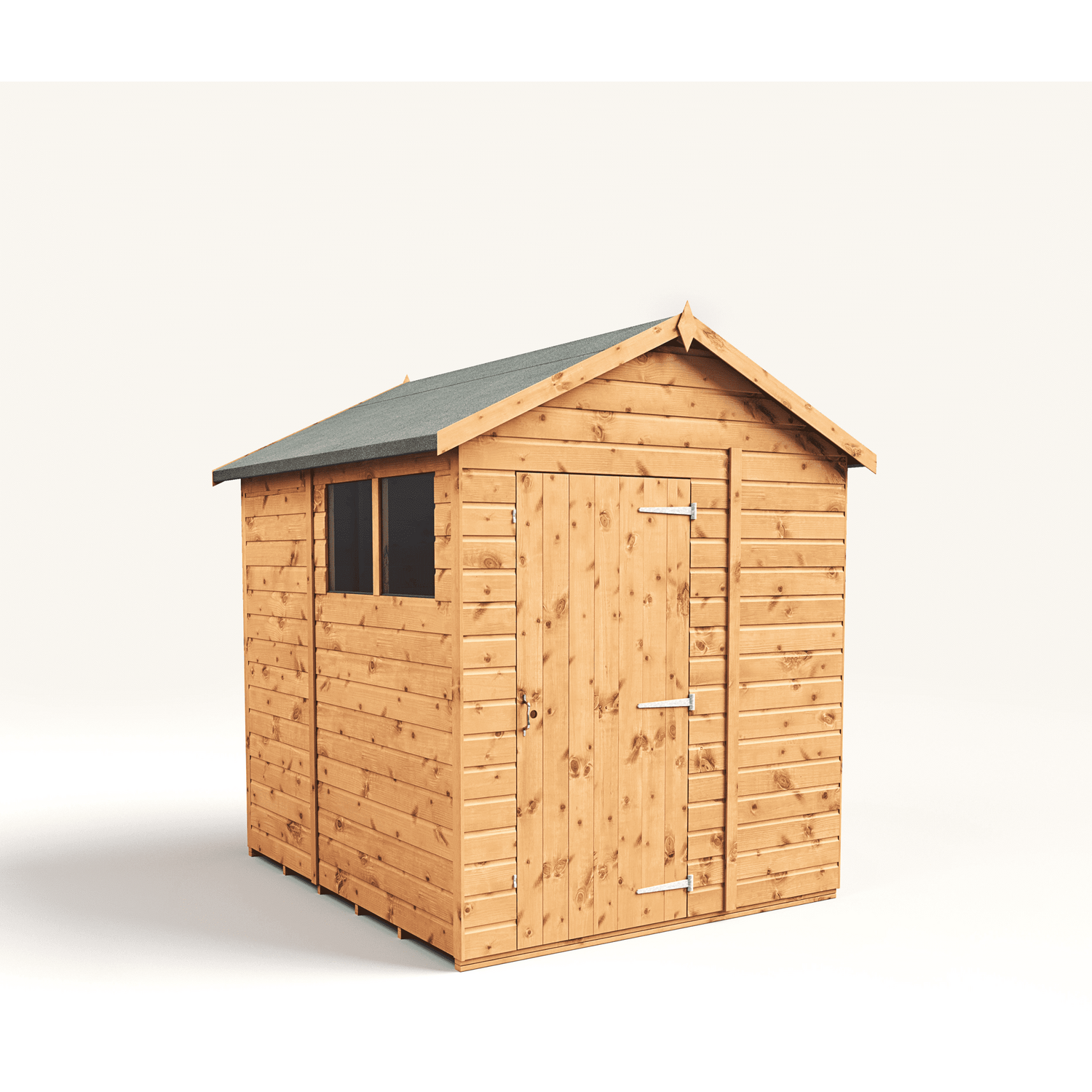 Empire Sheds Empire 6X6 Modular Apex Garden Shed With A Single Door & Windows - Brown