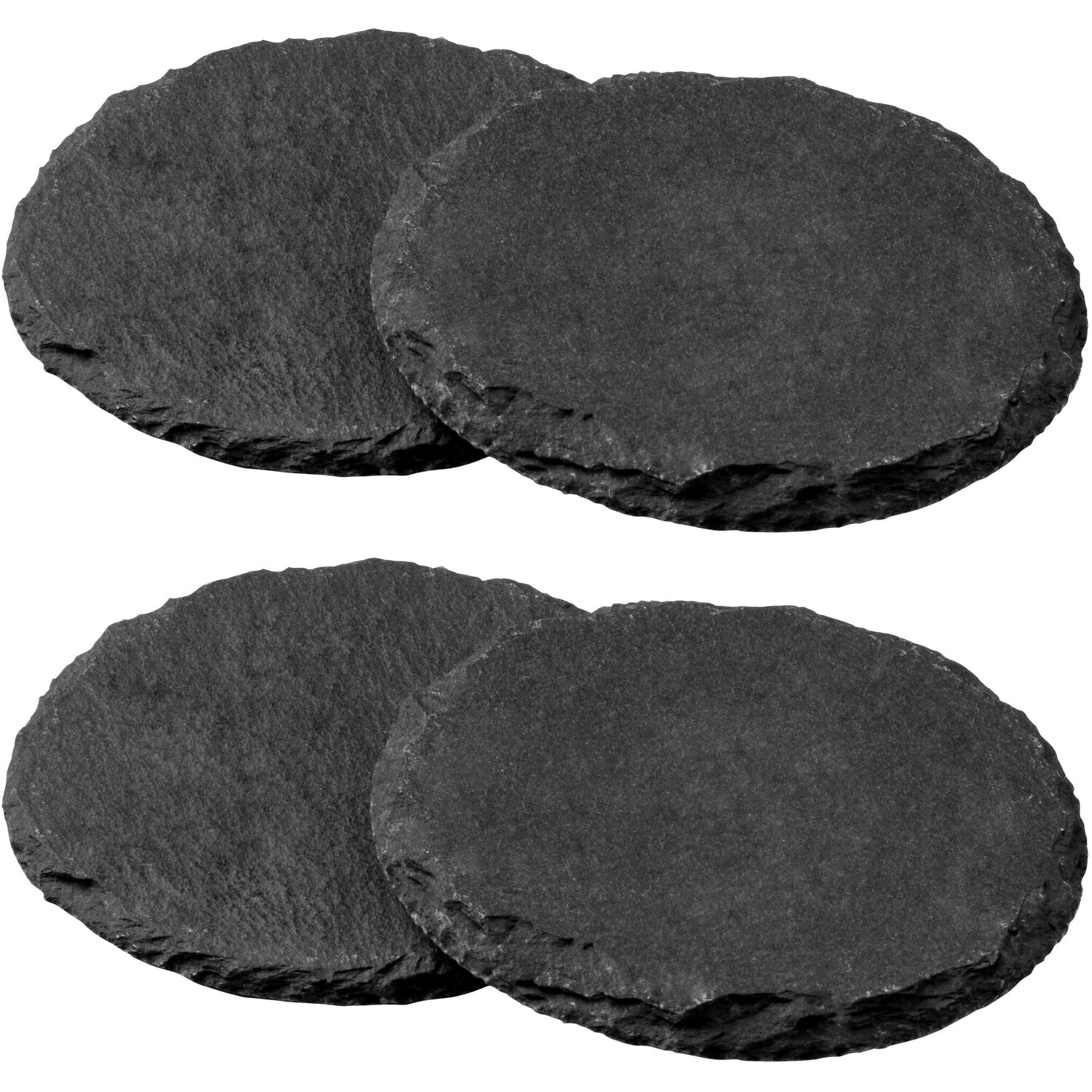 Maison By Premier Preto Set Of Four Slate Round Coasters - Grey