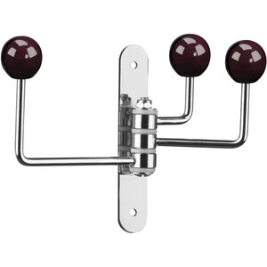 Jaxen Purple Ceramic Balls 3 Hook Wall Hanger