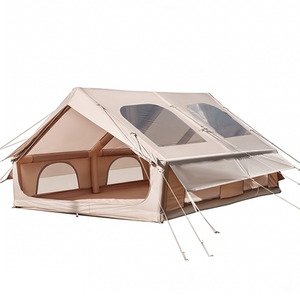 Inflatable Camping Tent with Stove Flue and Skylight