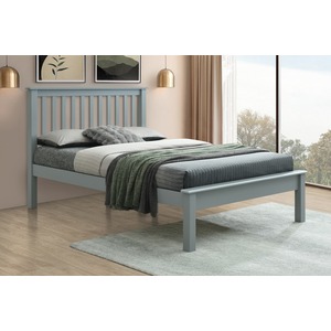 Shaker Grey Wooden Bed Frame - Kingsize