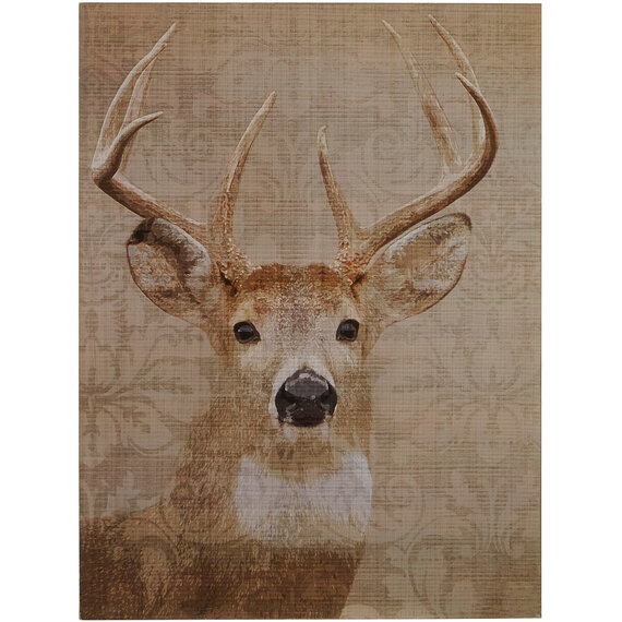 Madera Stag Damask Wall Plaque