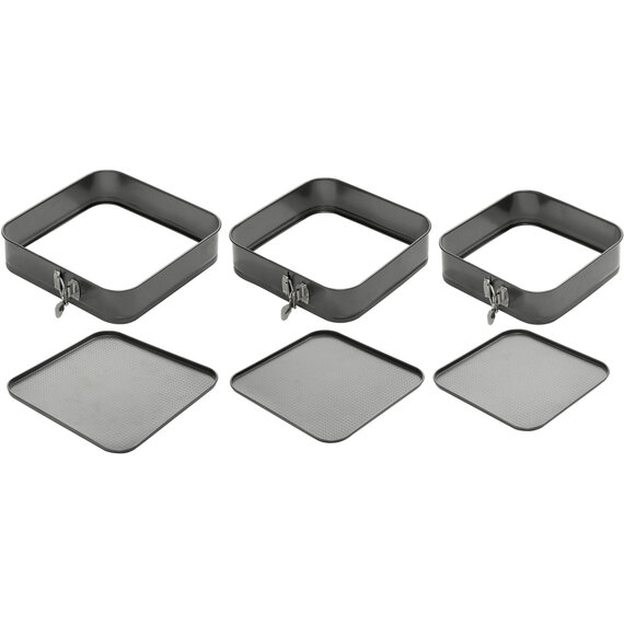 Mari Set Of 3 Spring Form Square Cake Tins
