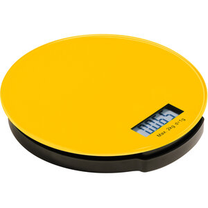 Zing Yellow Glass Round Kitchen Scale