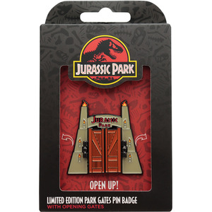 Jurassic Park Gates Limited Edition Hinged Pin Badge