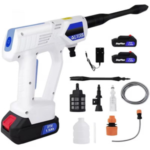 21V Cordless Electric Car Pressure Washer With 2 Battery