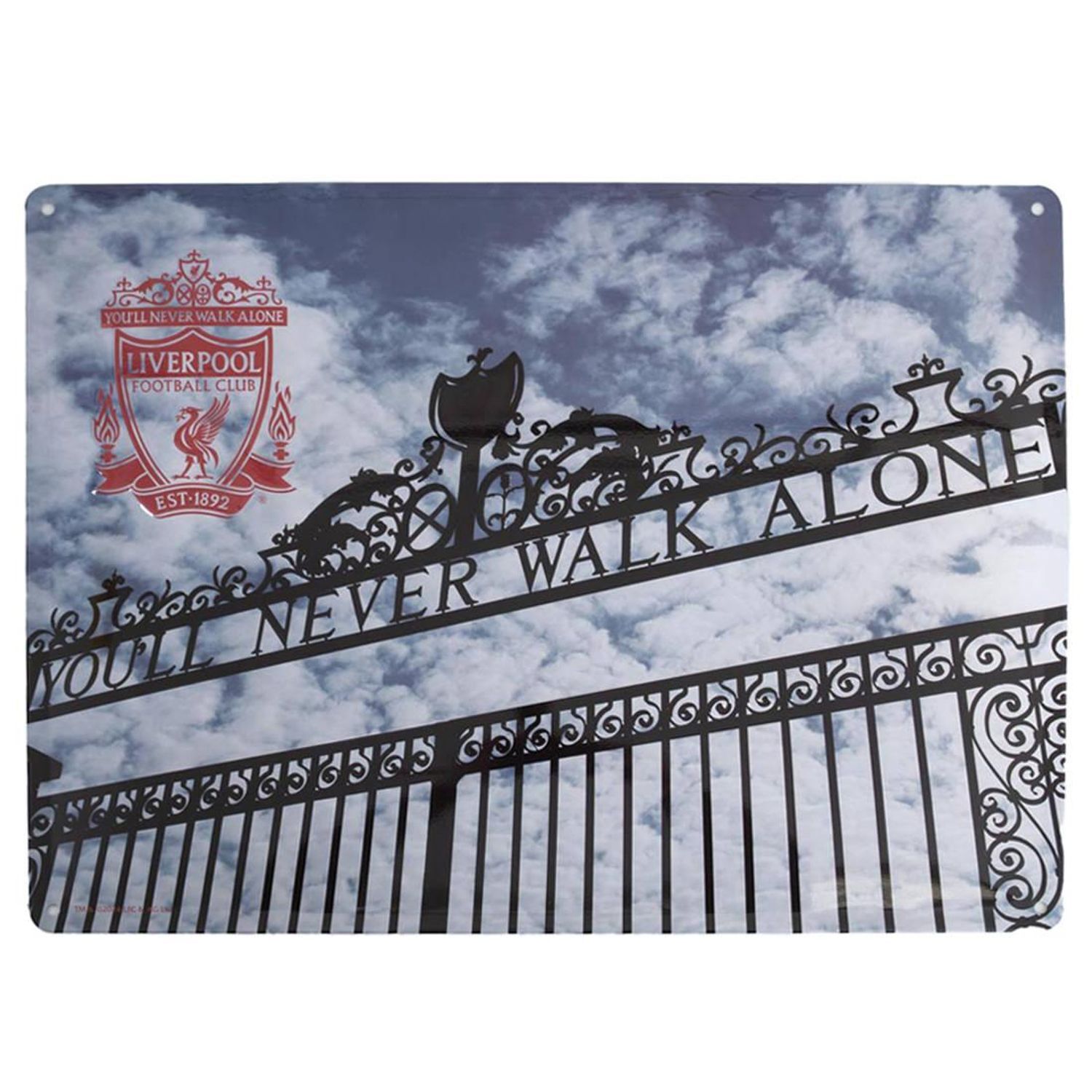  - Liverpool Fc Metal Shankly Gates Sign Black/blue/red Brown (One Size) - Image 4