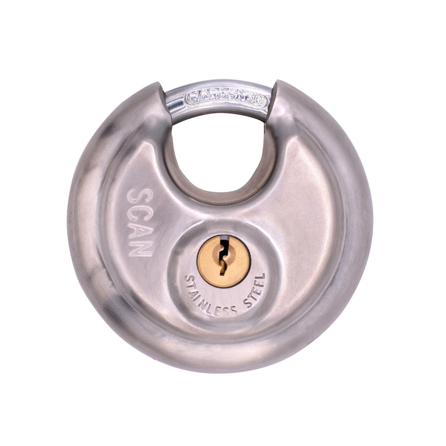 Scan Stainless Steel Disk Type Padlock - Multi Colour