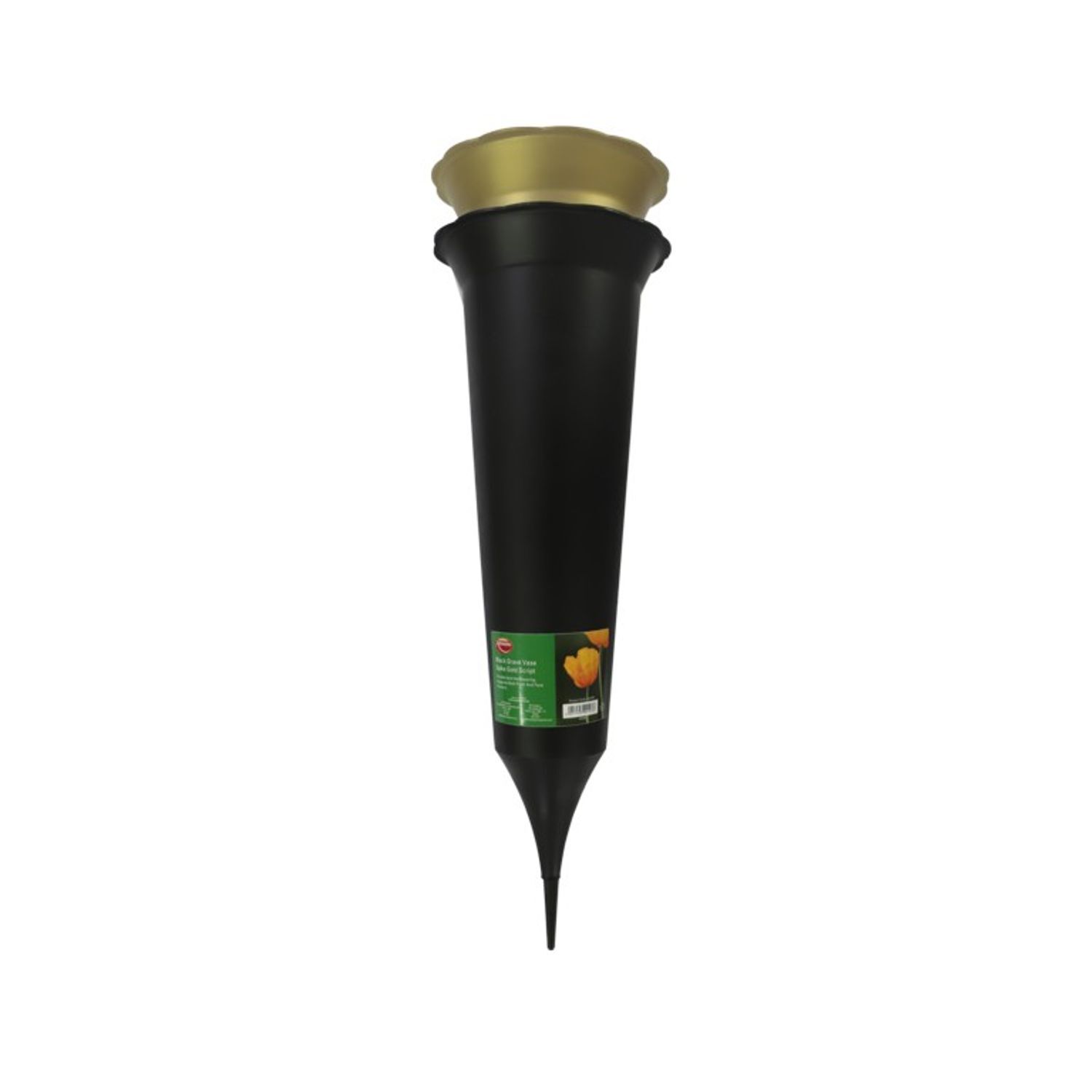 Ambassador Spiked Grave Vase Spike - Black/Gold