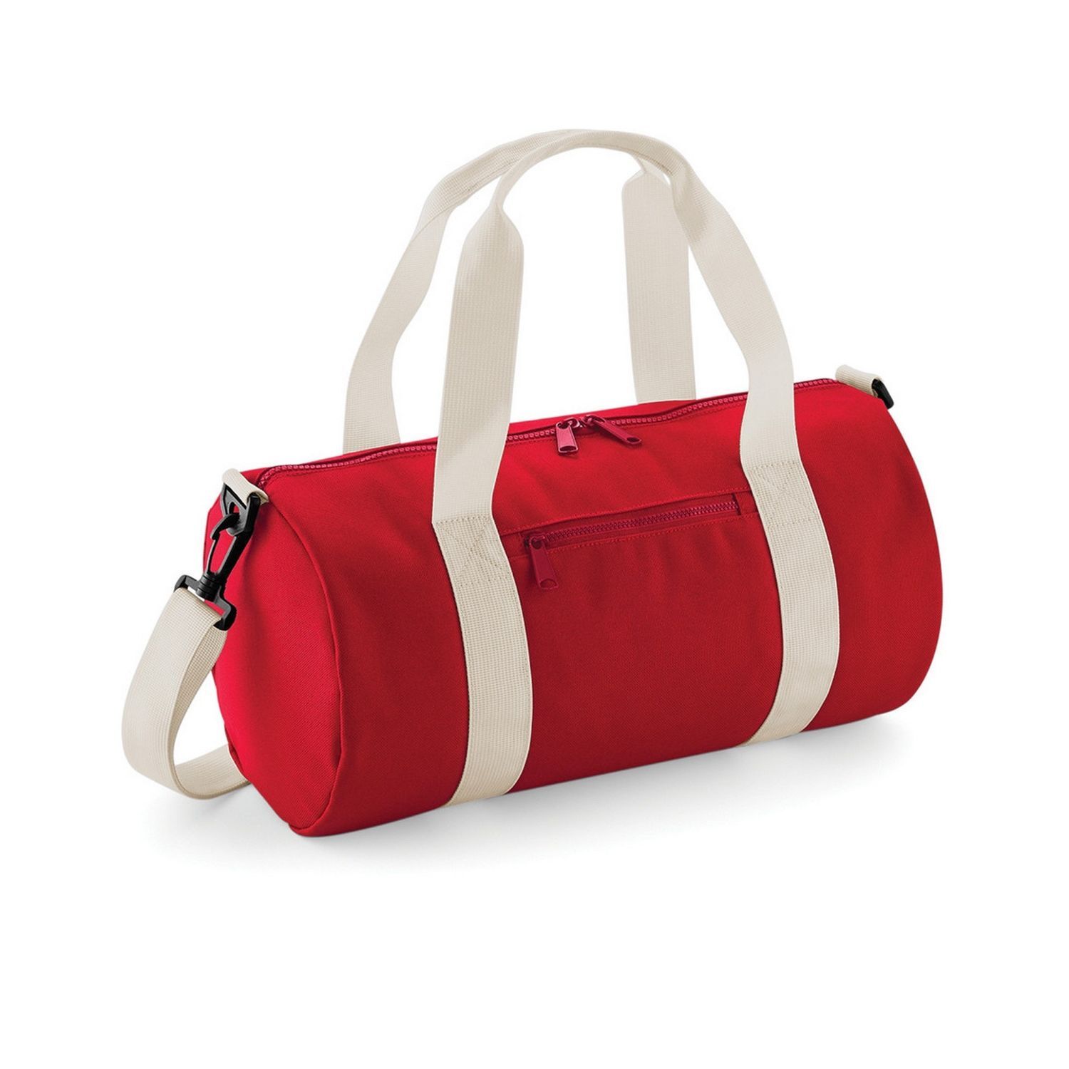 Bagbase Mini Barrel Shoulder Bag (Pack Of 2) - Classic Red/Off White