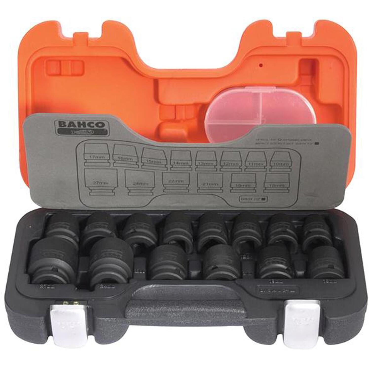 Bahco 1/2in. Drive Standard Impact Socket Set 14 Piece Metric 10 - 27mm - D/S14 - Image 12