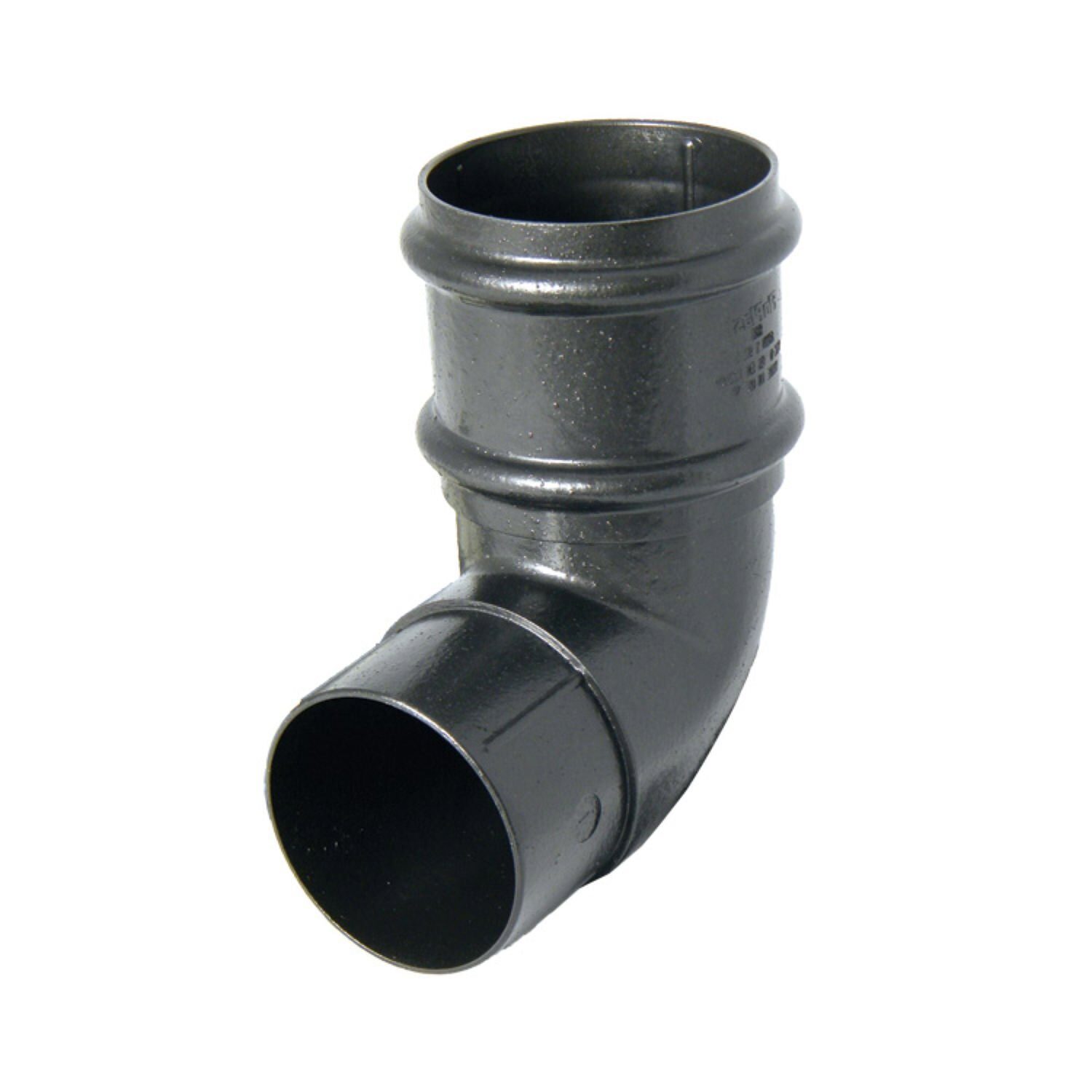 Floplast Cast Iron Effect 68Mm Round 92 Degree Offset Bend - Rb8 - Ideal For Downpipe Systems - Grey