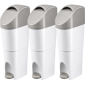 Sanitary Waste Bin with Foot Pedal Hygienic Concealed Waste Disposal Bin x3