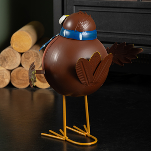 25cm Large Wobbling Rocking Hand Painted Christmas Robin Decoration