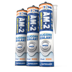 Dryzone Anti-Mould Silicone Sealant White 310ml Packs 3 Pack