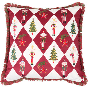 Christmas Nutcracker Fringe Cushion